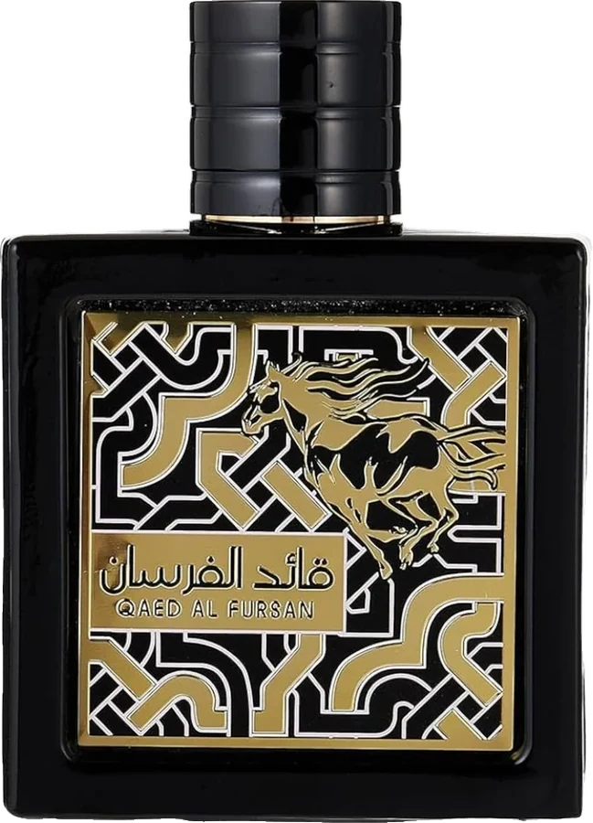 Frasco original de Qaed Fursan Negro de Lattafa